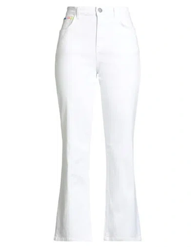Goldgarn Denim Woman Jeans White Size 31 Cotton, Elastane