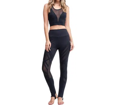 Goldhaus Blurred Lines Leggings In Black In Blue