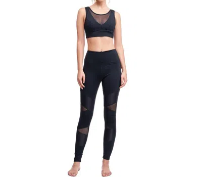 Goldhaus Moto Rider Leggings In Black In Blue