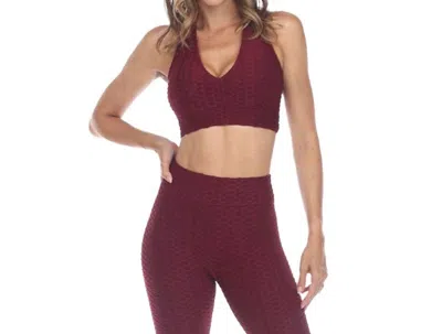 Goldhaus Tiktok Sports Bra In Burgundy In Multi