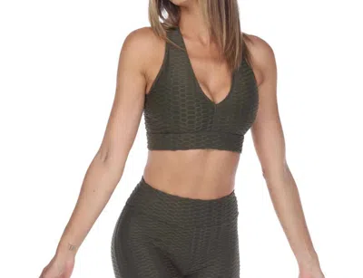 Goldhaus Tiktok Sports Bra In Olive In Green