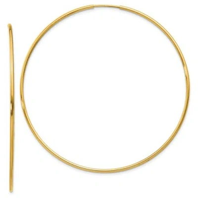 Pre-owned Goldia 14k 1.25mm Endless Hoop Earring In Yellow