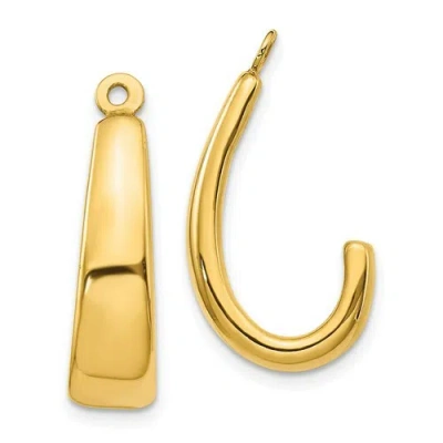 Pre-owned Goldia 14k J Hoop Earring Jackets In Yellow