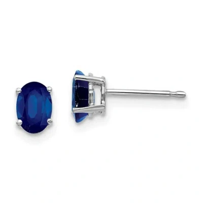 Pre-owned Goldia 14k White Gold Sapphire Earrings