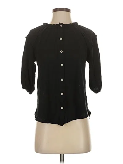Pre-owned Goldie 3/4 Sleeve Blouse In Black