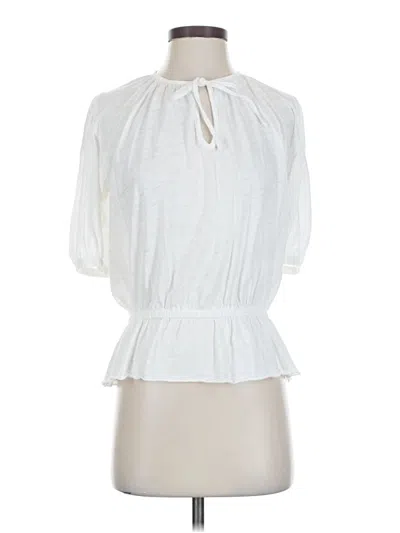 Pre-owned Goldie 3/4 Sleeve Blouse In White