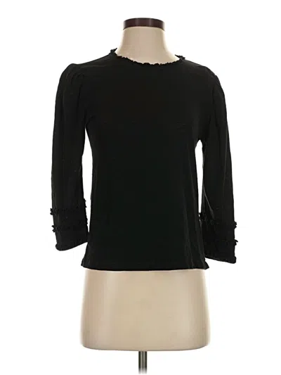 Pre-owned Goldie 3/4 Sleeve Top Black Crew Neck Tops