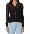 Goldie All Fishnet High Roller Shirt In Black In Black