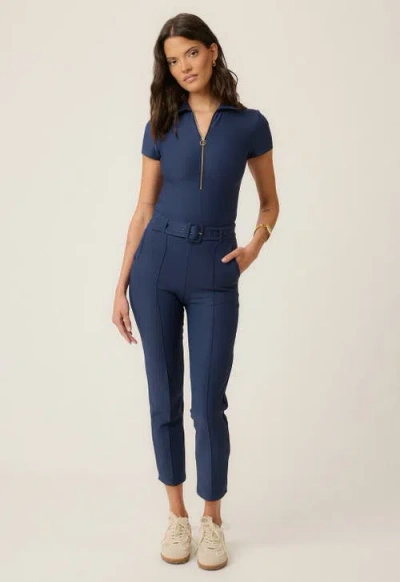 Goldie Byrd Belted Hybrid Pants In Blue