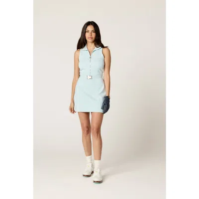 Goldie Byrd Belted Sport Dress In Blue