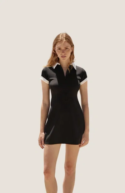 Goldie Byrd Contrast Collar Dress In Black