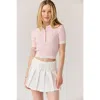 Goldie Byrd Knit Polo In Pink