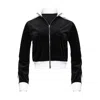 Goldie Byrd Velour Track Jacket In Black
