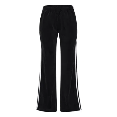 GOLDIE BYRD WOMEN'S BLACK VELOUR TRACK PANTS