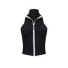 Goldie Byrd Zip Front Sport Vest In Black