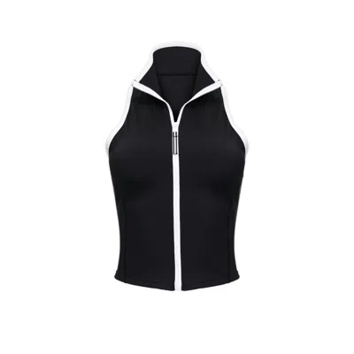 GOLDIE BYRD WOMEN'S BLACK ZIP FRONT SPORT VEST