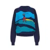 Goldie Byrd Golf Scene Sweater In Blue