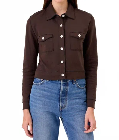 Goldie Double Face Pocket Jacket In Coffee In Brown