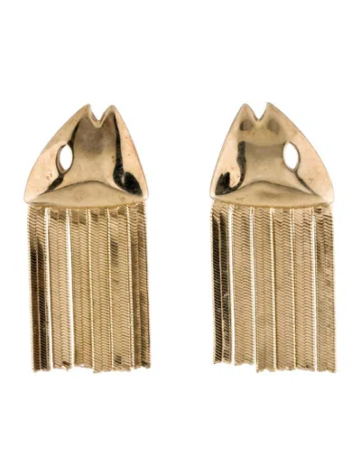 Goldie Fish Drop Earrings In Gold
