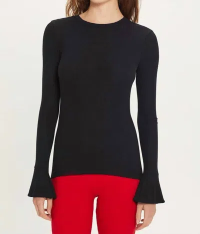 Goldie Fortuna Bell Sleeve Top In Black