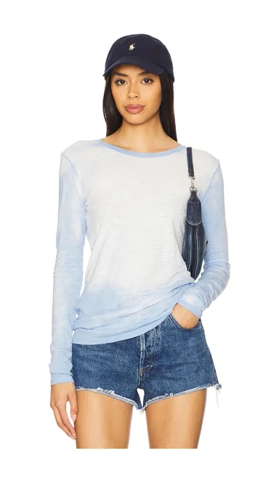 Goldie Gradient Long Sleeve Tee In Baby Blue