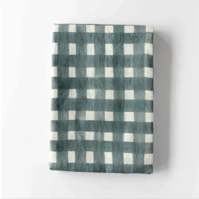 Goldie Home Blue Cross-hatch Tablecloth