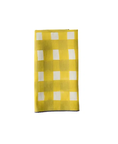 Goldie Home Cocktail Napkin, Set Of 4 In Yellow
