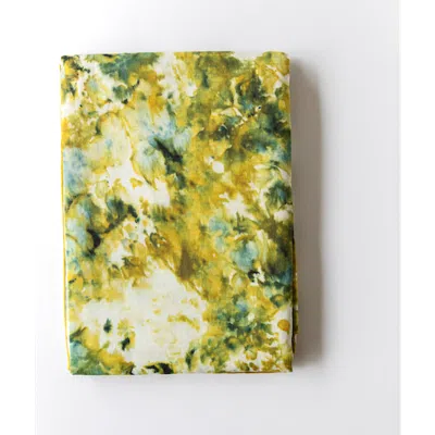 Goldie Home Green Marble Tablecloth In Gold Trim