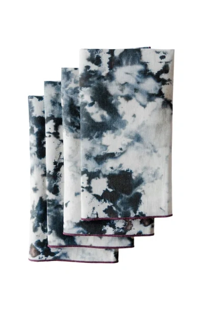 Goldie Home Grey Marble Napkin Set Of 4