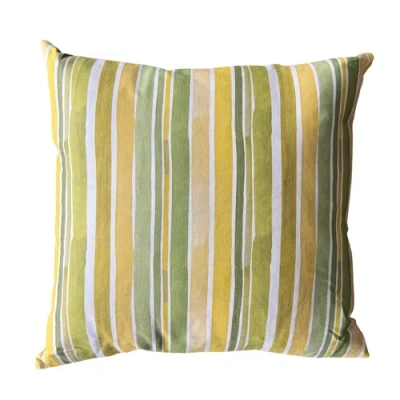 Goldie Home Lagos Stripe Pillow In Green