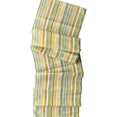 Goldie Home Lagos Stripe Runner In Green