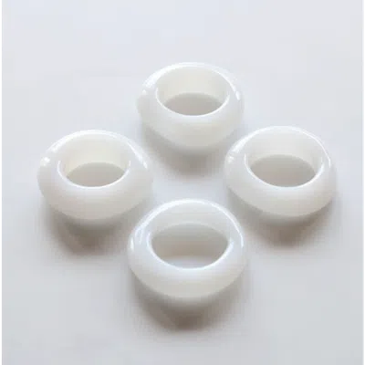 Goldie Home Napkin Rings In White