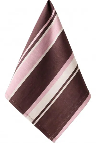 Goldie Home Rose Stripe Napkin Set In Multi
