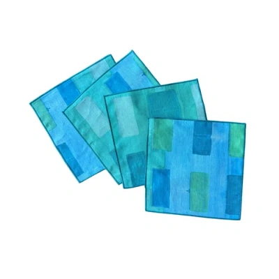 Goldie Home Tapestry Cocktail Napkins In Blue