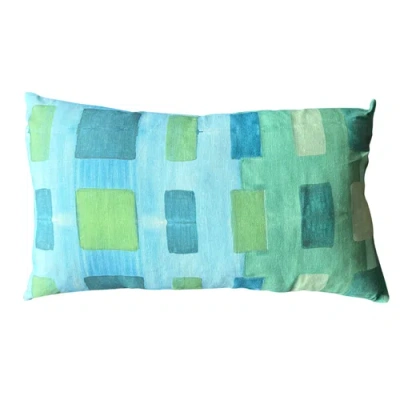 Goldie Home Tapestry Lumbar Pillow In Blue