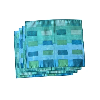 Goldie Home Tapestry Placemat Set Of 4 In Blue