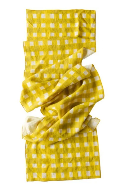 Goldie Home Yellow Cross Hatch Runner