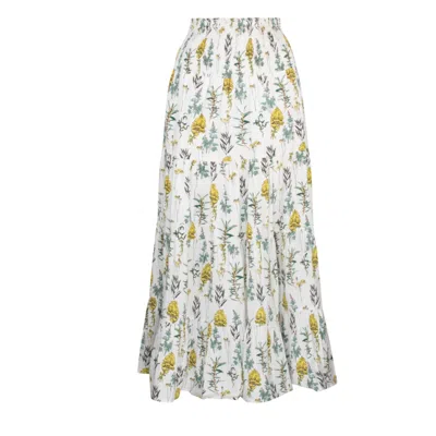 Goldie Hour Women's Delilah Maxi Skirt White Floral