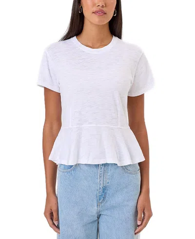 Goldie Lewinter Alice Peplum Top In White