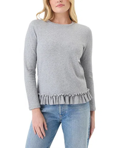Goldie Lewinter Heathered Ruffle Sweatshirt In Green