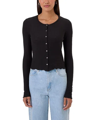 Goldie Lewinter Love Story Cardigan In Black
