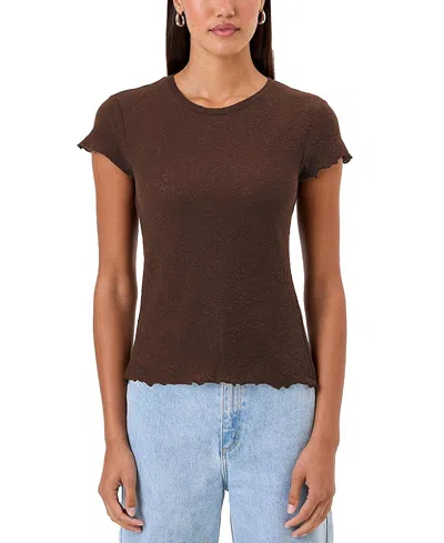 Goldie Lewinter Love Story Tee In Brown