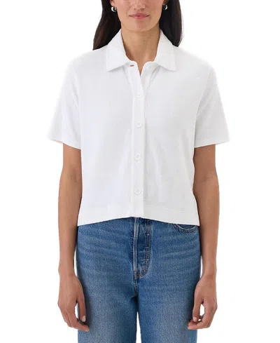 Goldie Lewinter Luxe Life Button-down Top In White