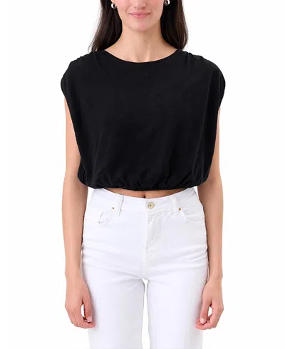 Goldie Lewinter Marina Bubble Top In Black