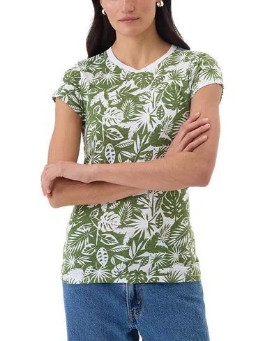 Goldie Lewinter Paradise Ringer Tee In White