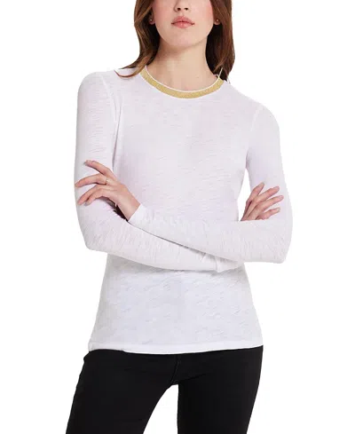 Goldie Lewinter Pave Shimmer Ringer Top In White