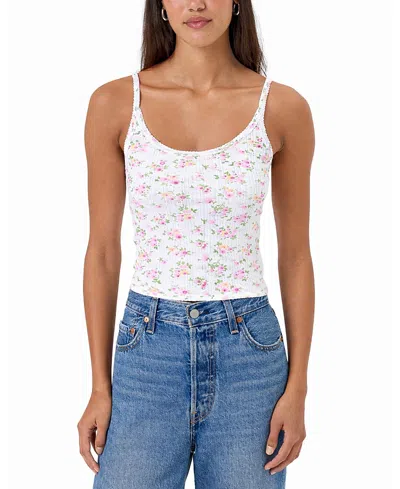 Goldie Lewinter Petite Fleur Cropped Cami In White