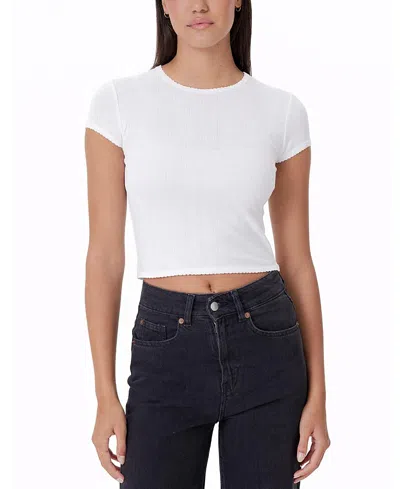 Goldie Lewinter Pointelle Ellie Baby Tee In White