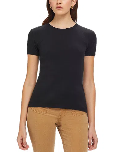 Goldie Lewinter Pointelle Tee In Black