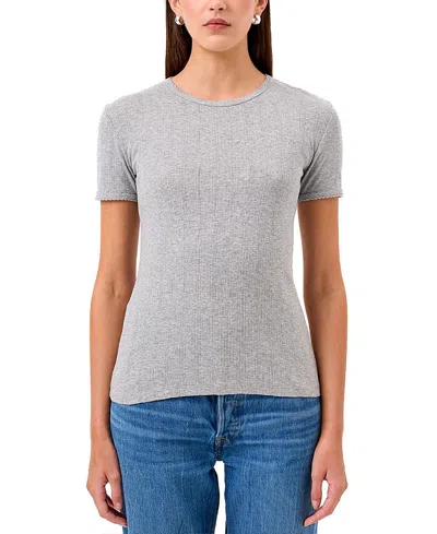 Goldie Lewinter Pointelle Tee In Gray